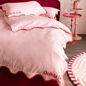 Rockett St George Ooh La La La Scallop Pink Duvet Set
