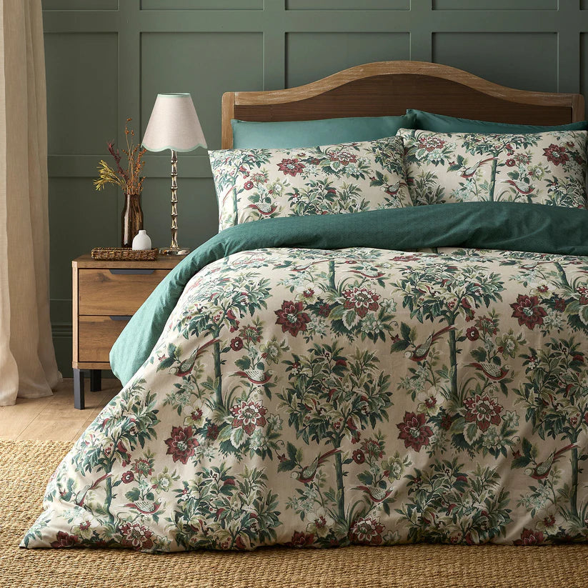 Dreams N Drapes Otillie Tapestry Natural Duvet Set