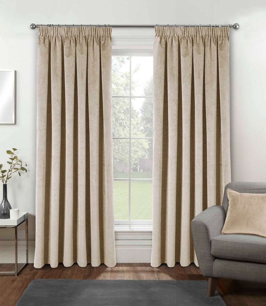 Tyrone Oxford Velvet Thermal Blackout 3" Tape Heading Curtains