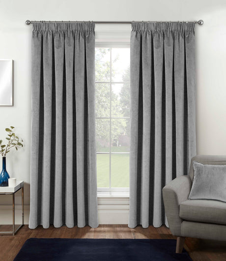Tyrone Oxford Velvet Thermal Blackout 3" Tape Heading Curtains