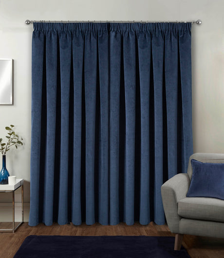 Tyrone Oxford Velvet Thermal Blackout 3" Tape Heading Curtains