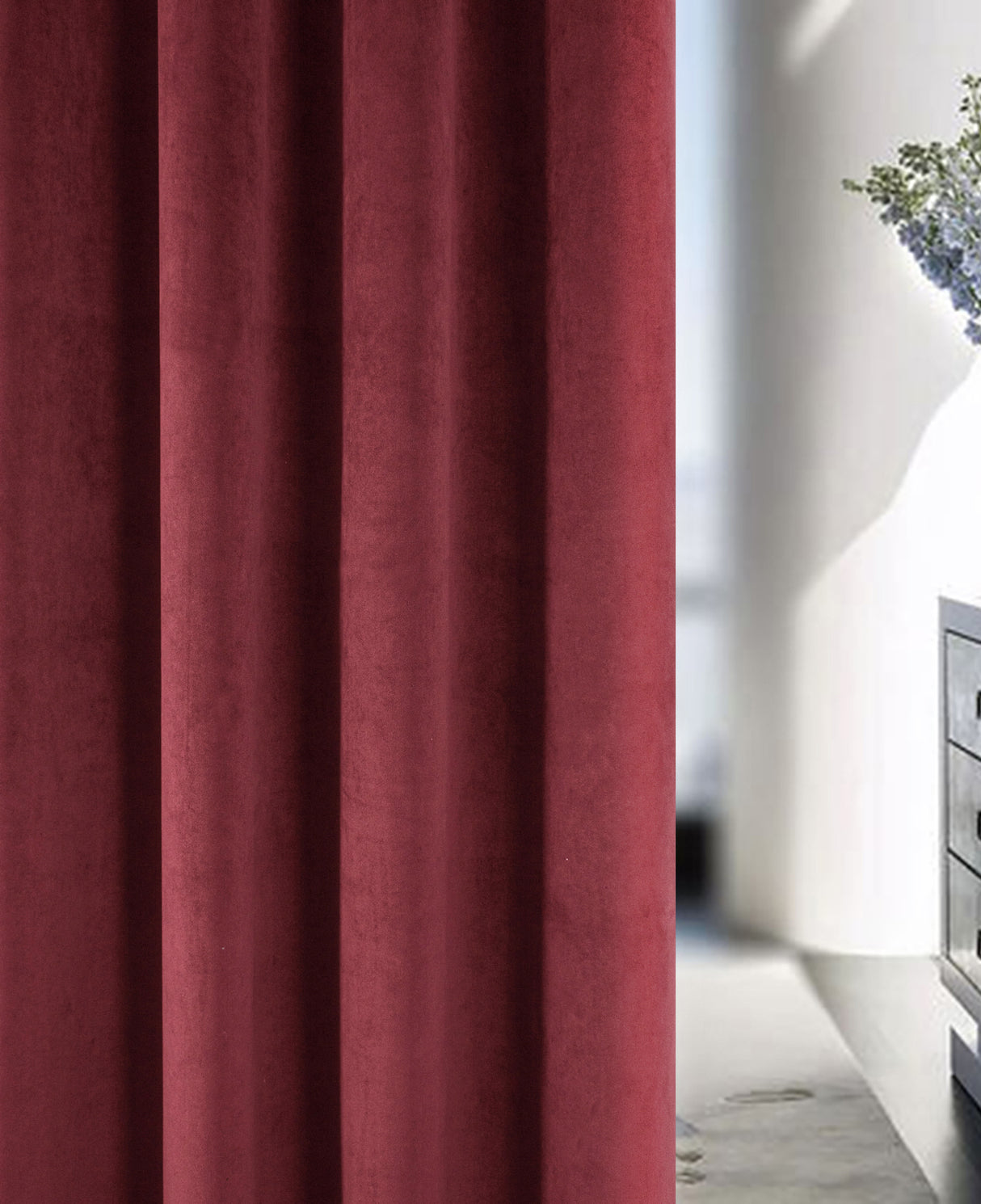 Tyrone Oxford Velvet Thermal Blackout 3" Tape Heading Curtains