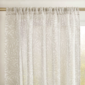 William Morris at Home Original Willow Voile Slot Top Sheer Panel Curtain