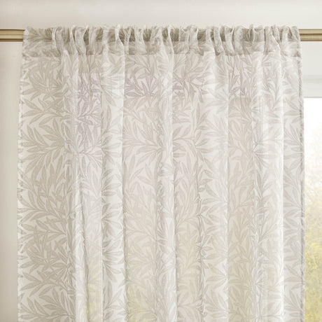 William Morris at Home Original Willow Voile Slot Top Sheer Panel Curtain