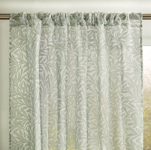 William Morris at Home Original Willow Voile Slot Top Sheer Panel Curtain