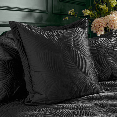 Paoletti Palmeria Quilted Velvet Duvet Set