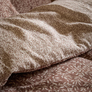 The Linen Yard Perrie Leaf Muslin Duvet Set