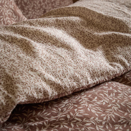 The Linen Yard Perrie Leaf Muslin Duvet Set