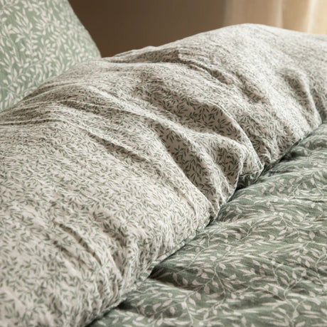 The Linen Yard Perrie Leaf Muslin Duvet Set