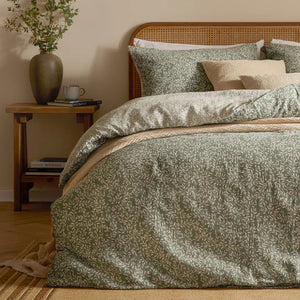 The Linen Yard Perrie Leaf Muslin Duvet Set