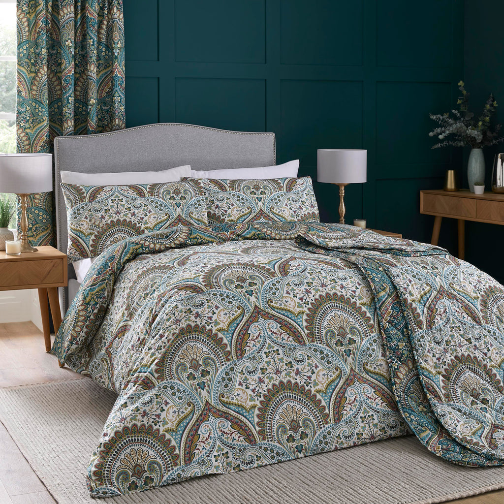 Dreams & Drapes – Ingrid – Set Copripiumino, Teal, Duvet Set: Single Dreams & Drapes – Ingrid – Set Copripiumino, Teal, Duvet Set: Single
