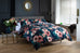 The Lyndon Company Paper Poppy Petrol Duvet Set