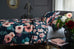 The Lyndon Company Paper Poppy Petrol Duvet Set