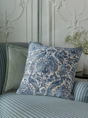 Laura Ashley Peacock Damask 50cm x 50cm Microfibre Filled Cushion