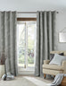 Laura Ashley Pussy Willow Lined Eyelet Curtains