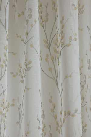 Laura Ashley Pussy Willow Voile Slot Top Sheer Panel Curtain