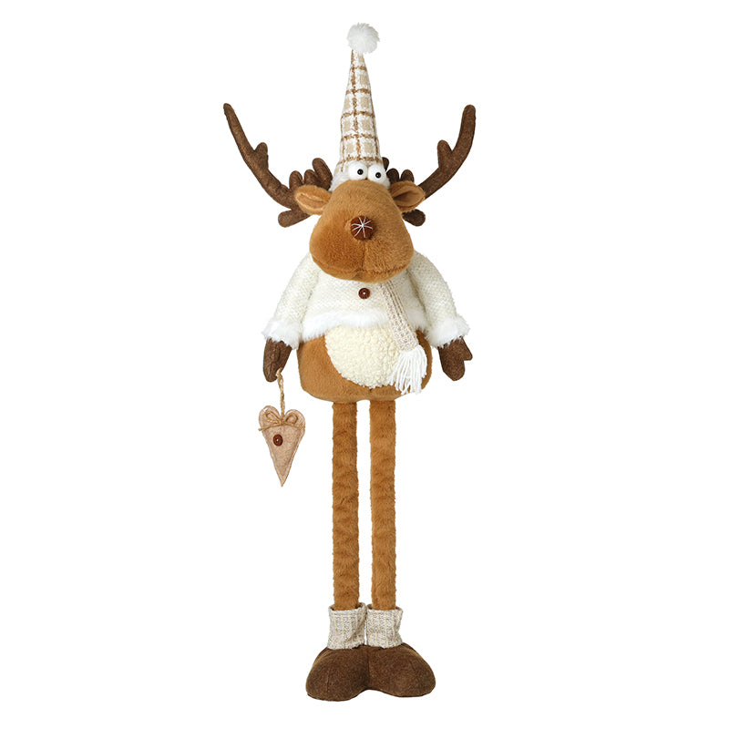 Heaven Sends QBQ043A Tall Reindeer with White Jumper & Heart