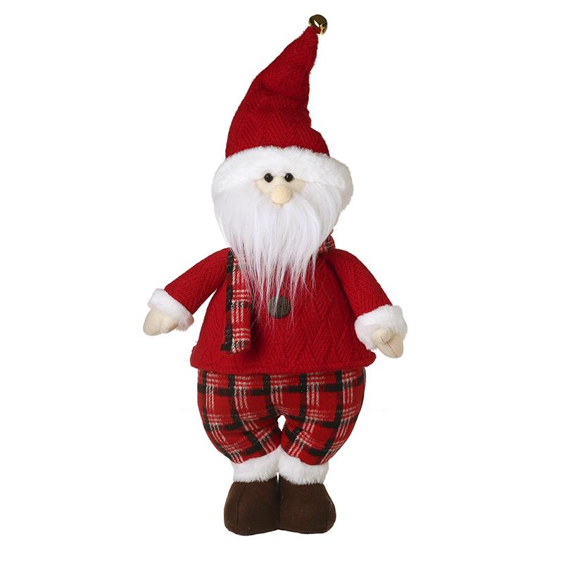Heaven Sends QBQ106 Standing Santa in Red Check Trousers