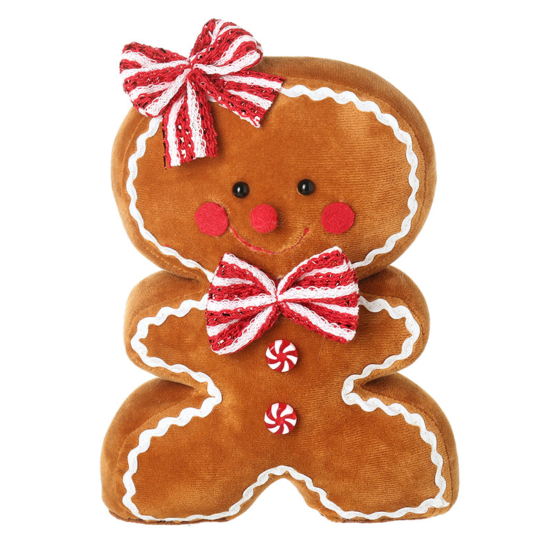 Heaven Sends QZL155C Small Plush Gingerbread with Bows