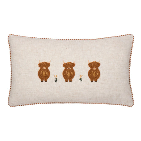 Wylder Ramble Highland Cow Ginger 30cm x 50cm Polyester Filled Cushion