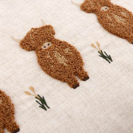 Wylder Ramble Highland Cow Ginger 30cm x 50cm Polyester Filled Cushion
