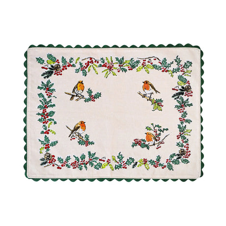 Ulster Weavers Christmas Robins Green Placemats Pack of 2