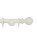 Laura Ashley Wooden Ribbed Ball Curtain Pole (ORDER ONLY)