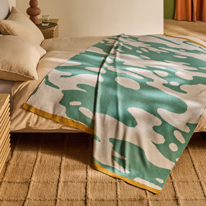 Made Ripple Teal 130cm x 180cm Knitted Throw