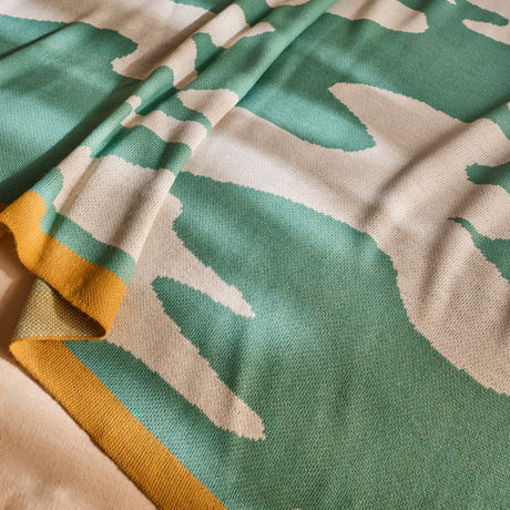 Made Ripple Teal 130cm x 180cm Knitted Throw