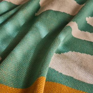 Made Ripple Teal 130cm x 180cm Knitted Throw