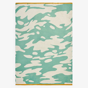 Made Ripple Teal 130cm x 180cm Knitted Throw