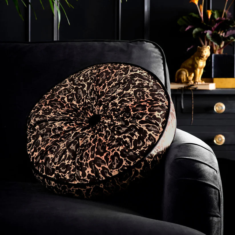 Laurence Llewelyn Bowen Roxy Round Pleat Gold 40cm Polyester Filled Cushion
