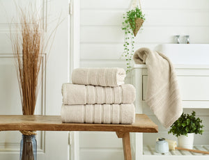 The Lyndon Company Rainham 100% Cotton 600gsm Taupe Towels
