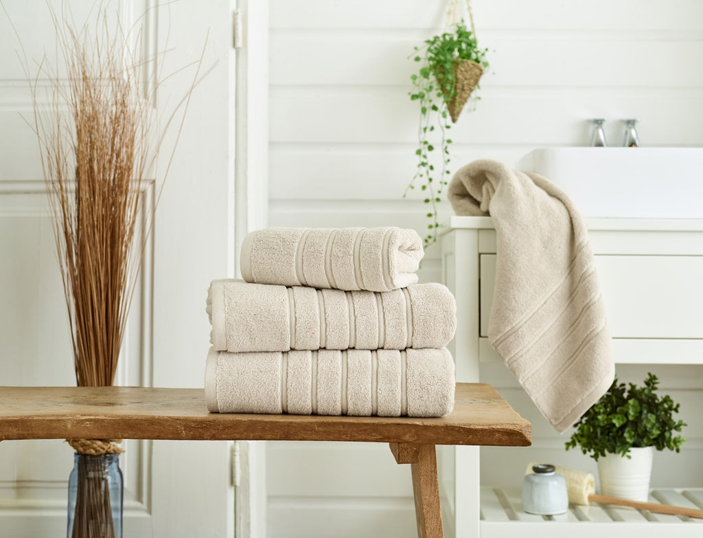 The Lyndon Company Rainham 100% Cotton 600gsm Taupe Towels
