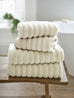 The Lyndon Company Ribbleton 100% BCI Cotton 700gsm Zero Twist Ivory Towels