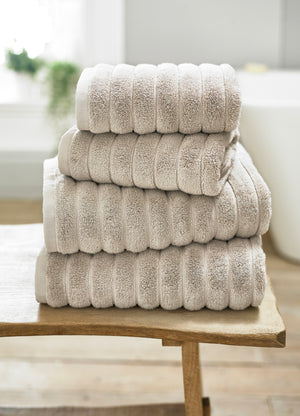 The Lyndon Company Ribbleton 100% BCI Cotton 700gsm Zero Twist Stone Towels