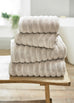 The Lyndon Company Ribbleton 100% BCI Cotton 700gsm Zero Twist Stone Towels