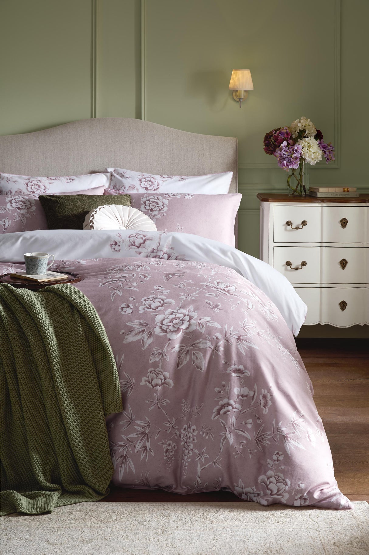 Laura Ashley Rowsham Garden Dark Blush Duvet Set