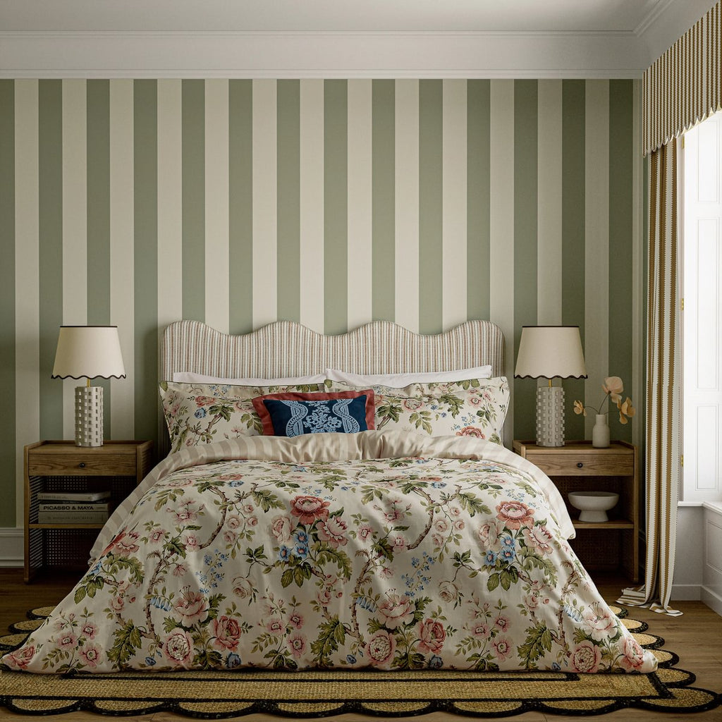 Sanderson Hykenham Rose & Sage Duvet Set