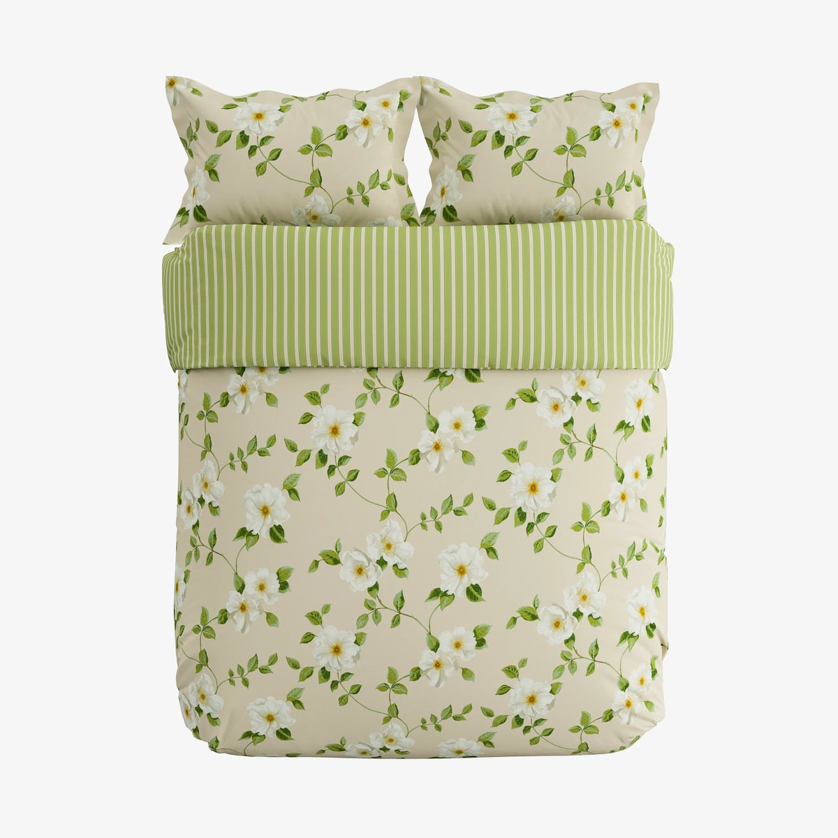 Sanderson x National Trust Poet`s Rose Linen Duvet Set