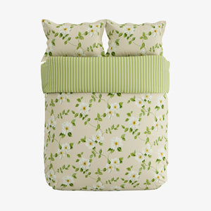 Sanderson x National Trust Poet`s Rose Linen Duvet Set