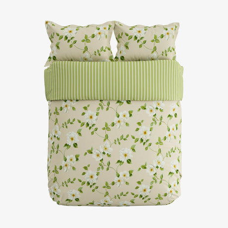 Sanderson x National Trust Poet`s Rose Linen Duvet Set