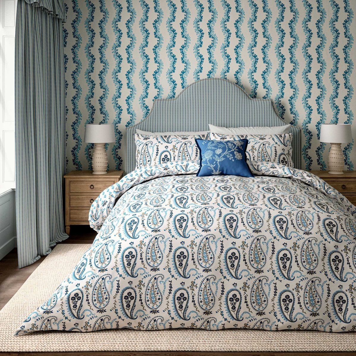 Sanderson Options Jamilia Blue Duvet Set