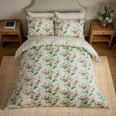 Sanderson Options Elouise Parchment/Rose Duvet Set