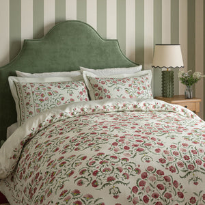 Sanderson Ottoman Rose & Olive Duvet Set
