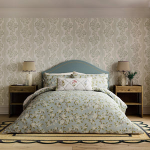 Sanderson x National Trust Damson Blossom Porcelain Duvet Set