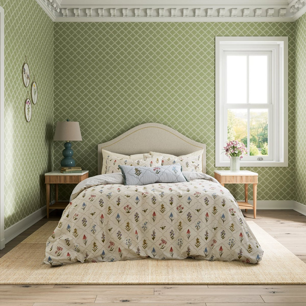 Sanderson x National Trust Spring Meadow May Duvet Set