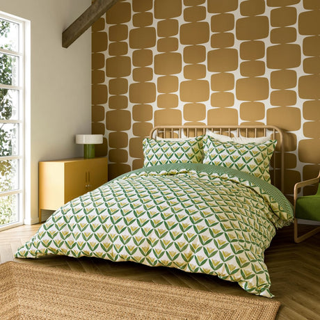 Scion Living Tulip Trellis Lemon Duvet Set