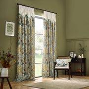 Morris & Co Seaweed Pencil Pleat Lined Curtains