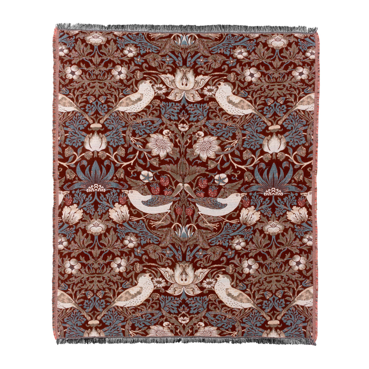 Morris & Co Strawberry Thief Jacquard Pencil Pleat Curtains